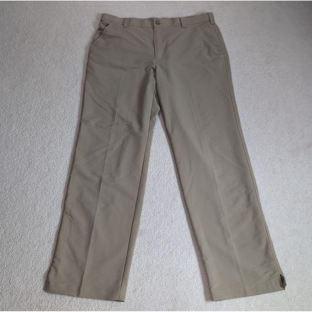 Under Armour Mens Drive Golf Pants 36x32 Beige Khaki Performance Chinos